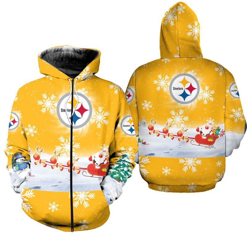 Pittsburgh Steelers Cool Christmas Zipper Hoodie