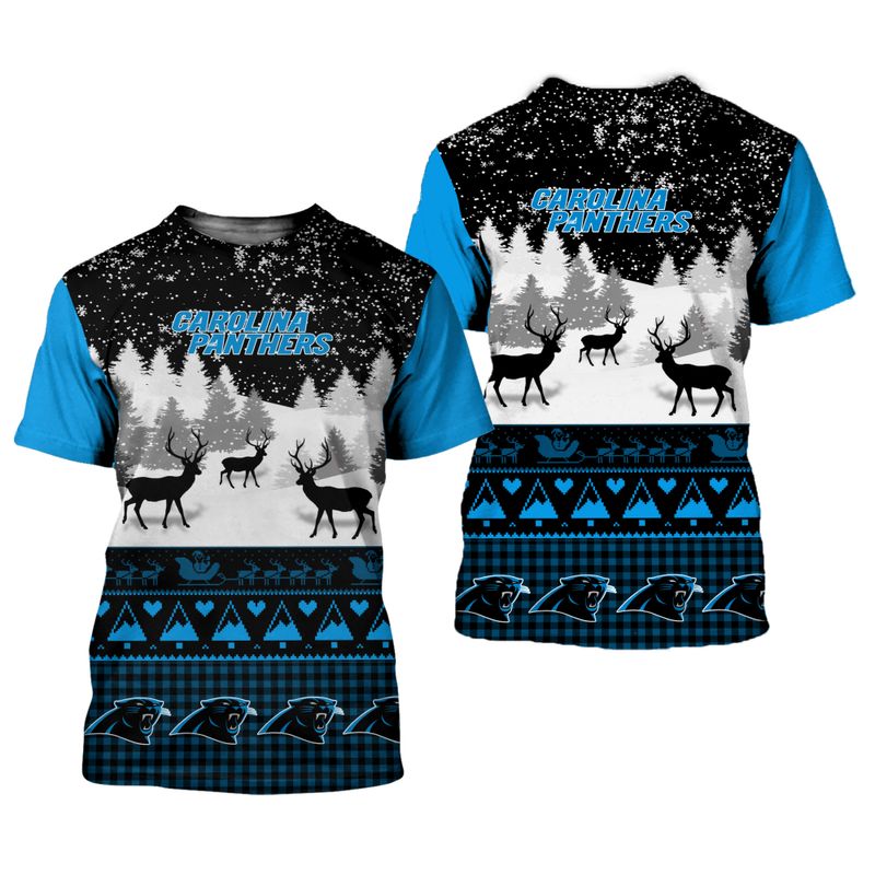 Carolina Panthers Casual Christmas T-Shirt