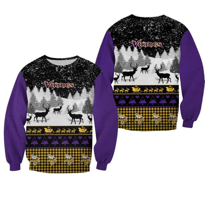 Minnesota Vikings Casual Christmas Sweatshirt