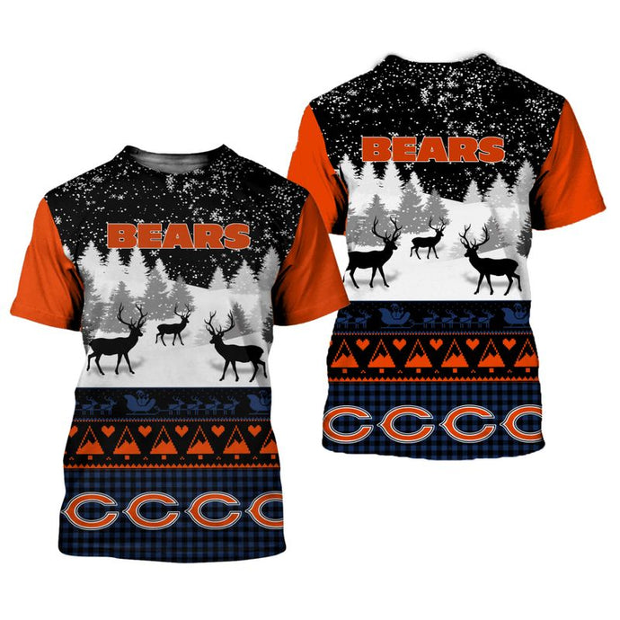 Chicago Bears Casual Christmas T-Shirt