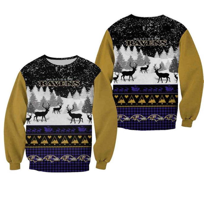 Baltimore Ravens Casual Christmas Sweatshirt