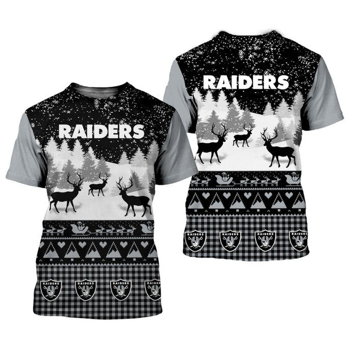 Las Vegas Raiders Casual Christmas T-Shirt