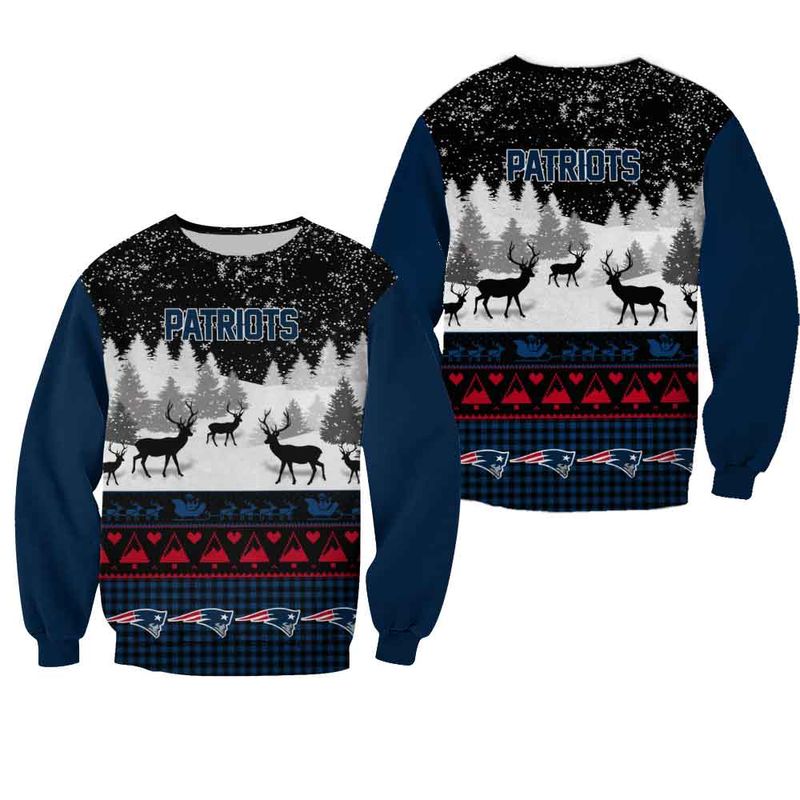 New England Patriots Casual Christmas Sweatshirt