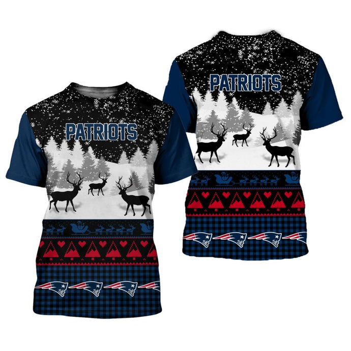 New England Patriots Casual Christmas T-Shirt