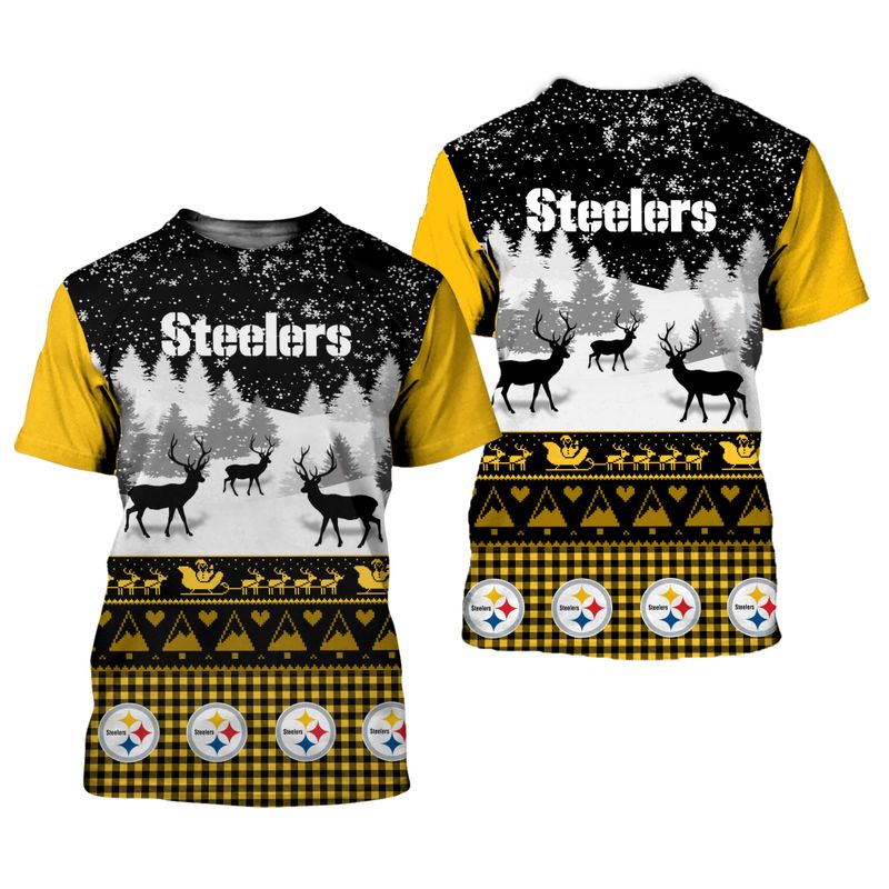 Pittsburgh Steelers Casual Christmas T-Shirt