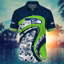 Load image into Gallery viewer, Seattle Seahawks Floral Casual Shirt