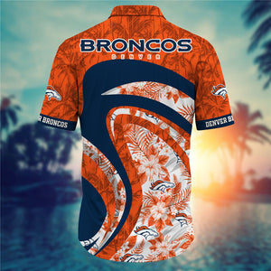 Denver Broncos Floral Casual Shirt