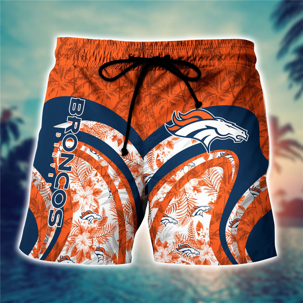 Denver Broncos Floral Casual Shorts