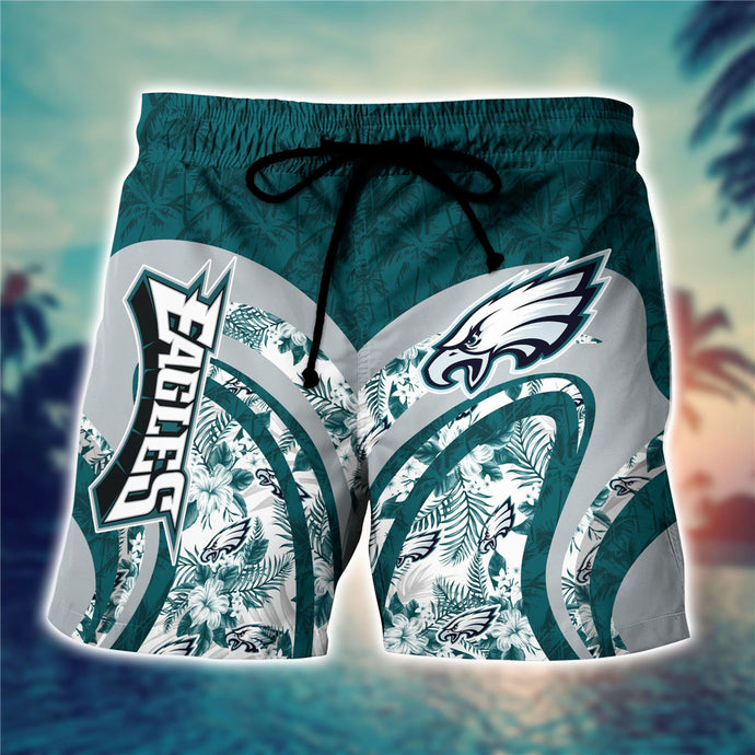 Philadelphia Eagles Floral Casual Shorts