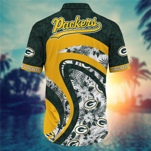 Green Bay Packers Floral Casual Shirt