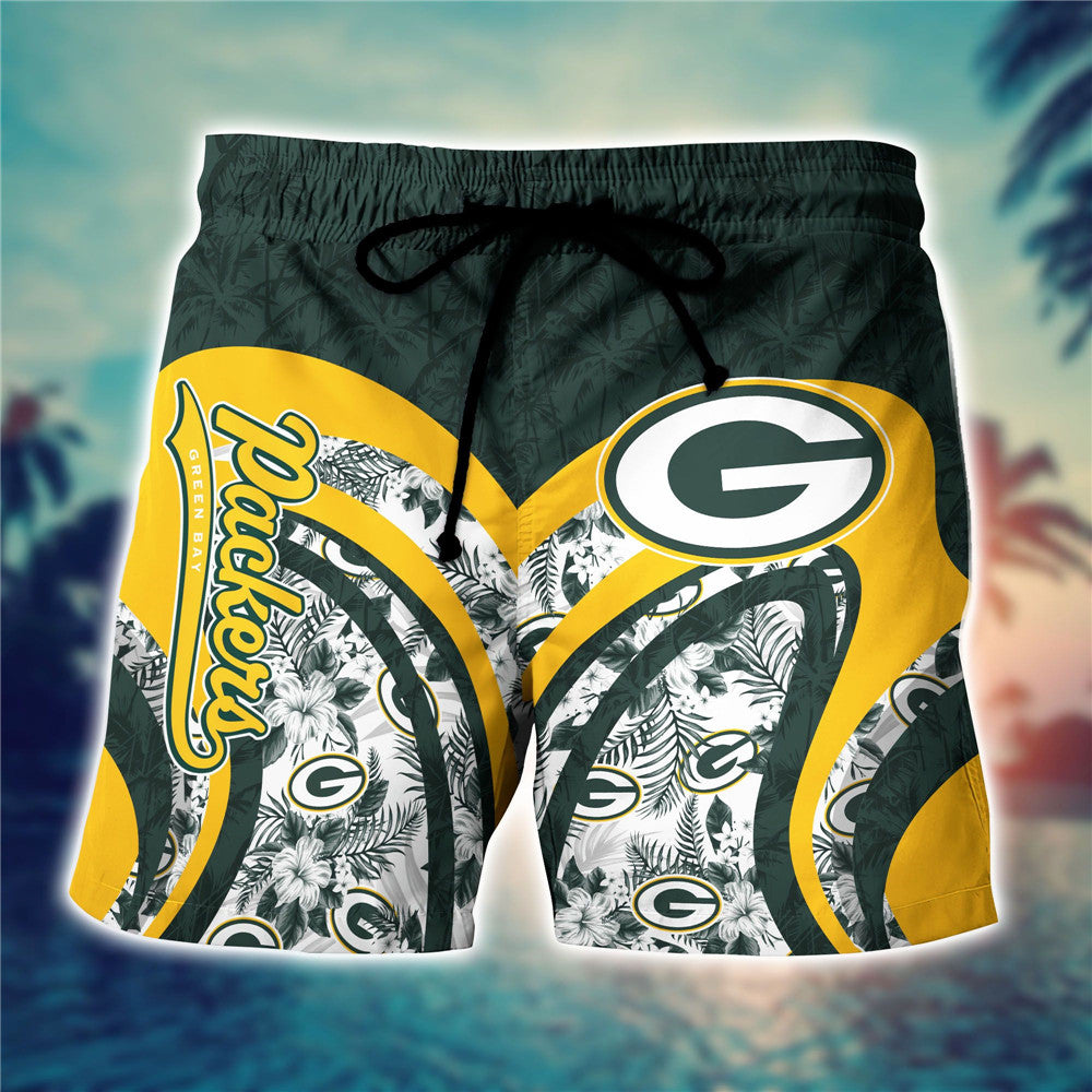 Green Bay Packers Floral Casual Shorts