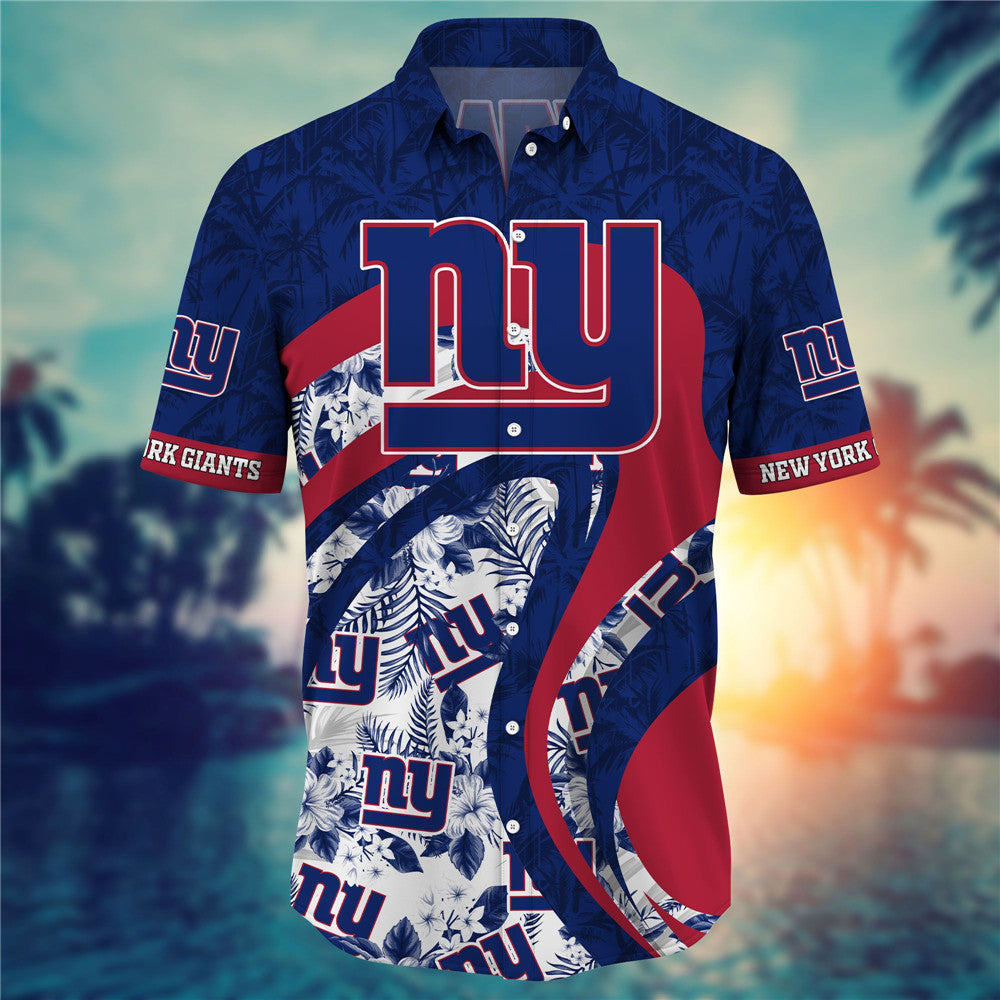 New York Giants NFL Baseball Tropical Flower Baseball Jersey Shirt