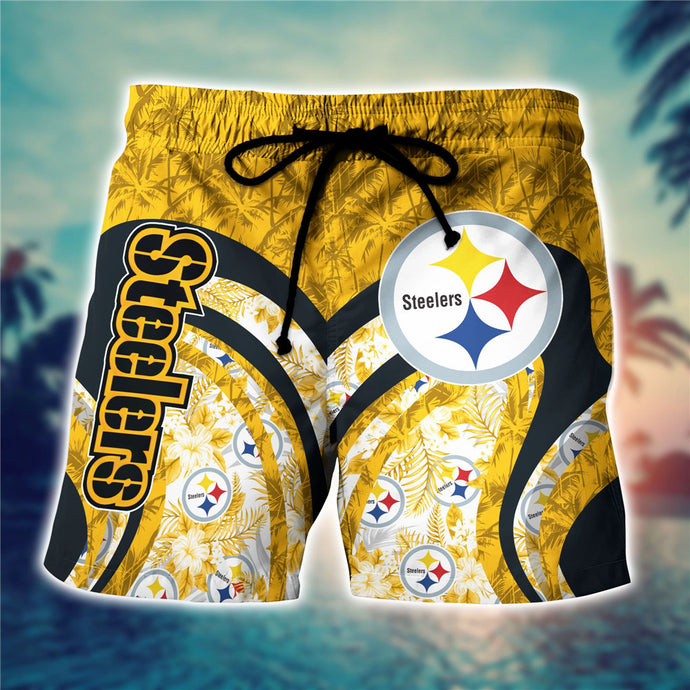 Pittsburgh Steelers Floral Casual Shorts