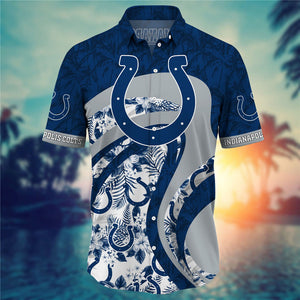 Indianapolis Colts Floral Casual Shirt