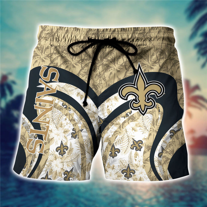 New Orleans Saints Floral Casual Shorts