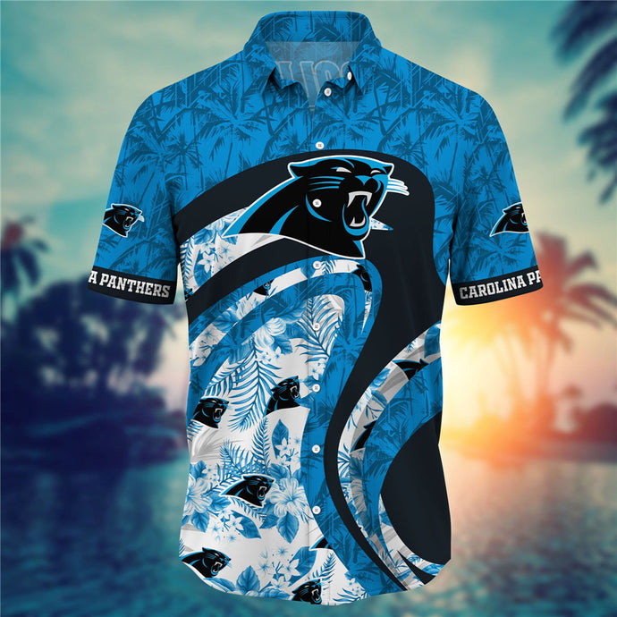 Carolina Panthers Floral Casual Shirt