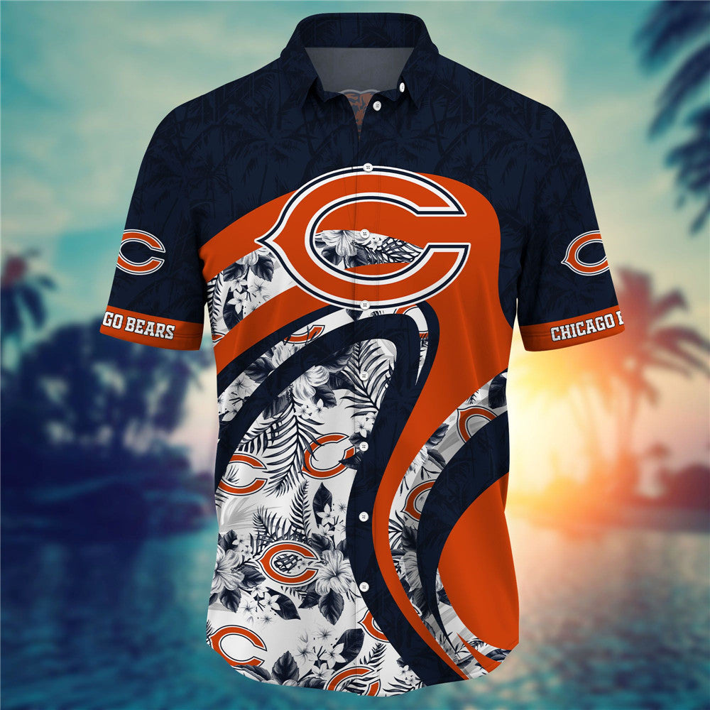 Chicago Bears Floral Casual Shirt