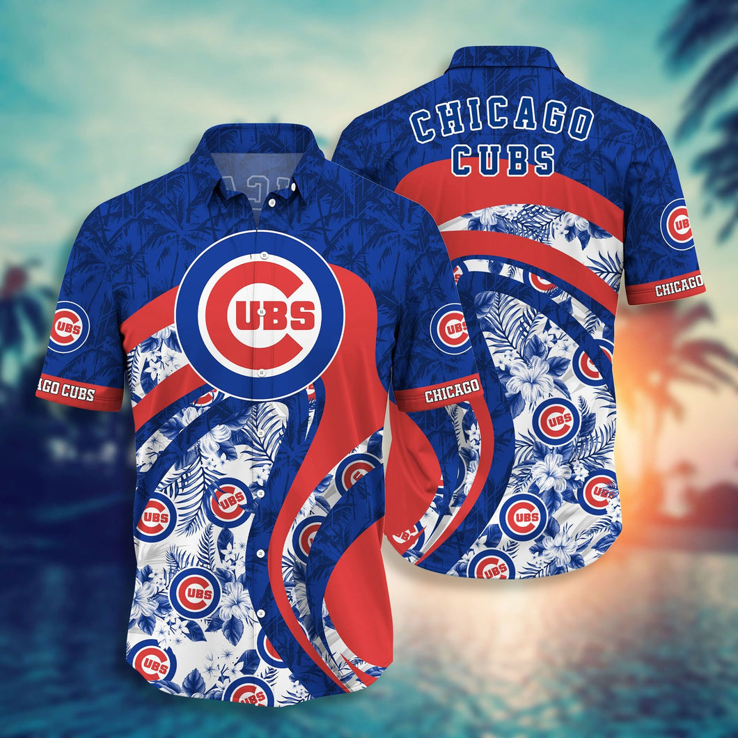 Chicago Cubs Floral Casual Shirt