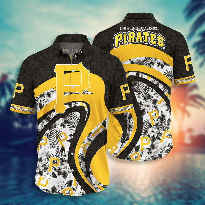 Pittsburgh Pirates Floral Casual Shirt