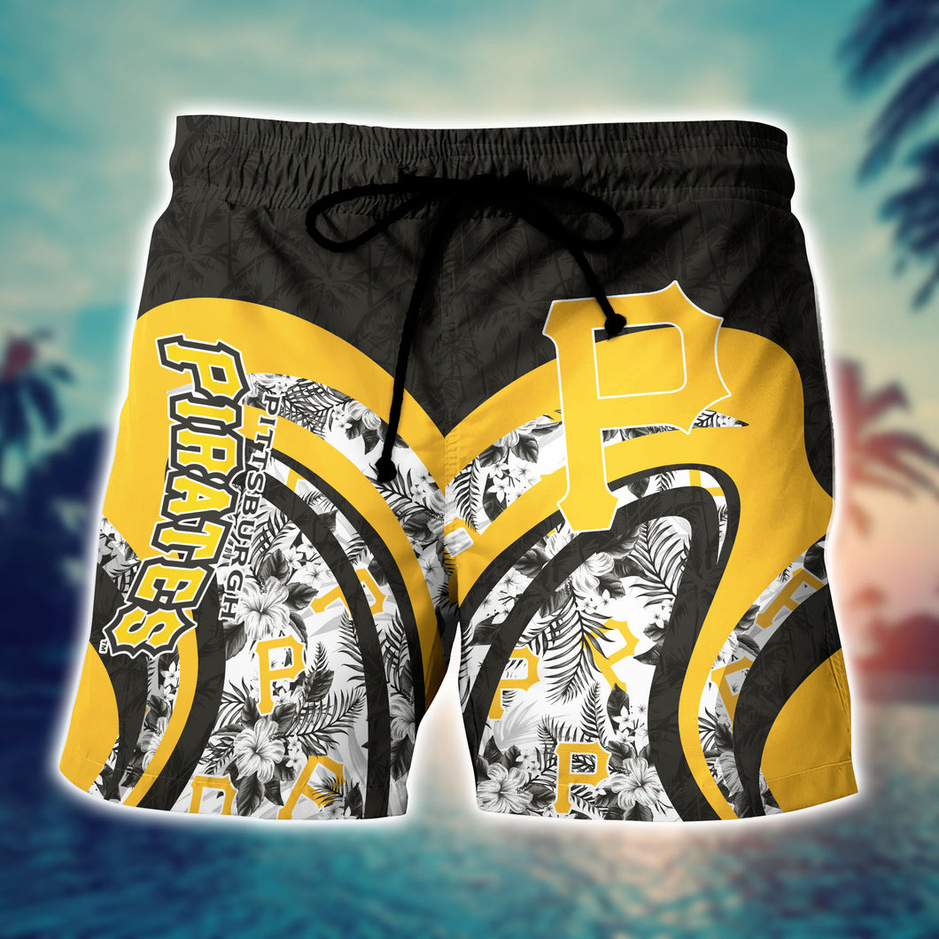 Pittsburgh Pirates Floral Casual Shorts