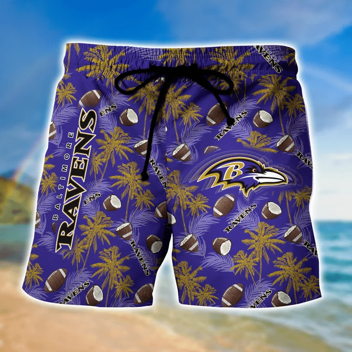Baltimore Ravens Ultra Cool Hawaiian Shorts