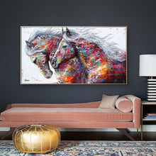 Load image into Gallery viewer, Two Running Horses Canvas Painting