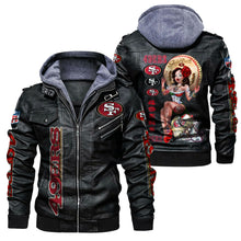 Load image into Gallery viewer, San Francisco 49ers Gold Rush Leather Jacket