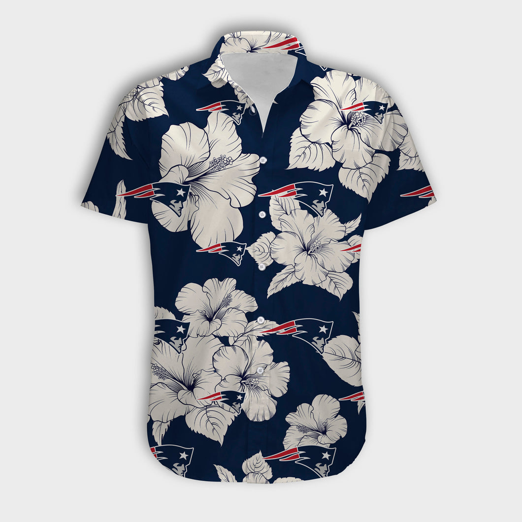 New England Patriots Tropical Floral Shirt