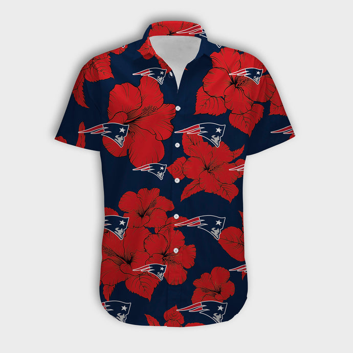 New England Patriots Tropical Floral Shirt