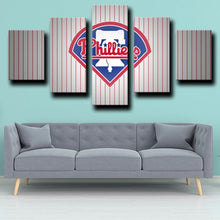 Load image into Gallery viewer, Philadelphia Phillies Stripes Wall Canvas