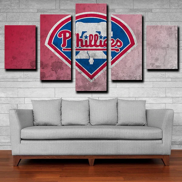 Philadelphia Phillies Colorful Wall Canvas