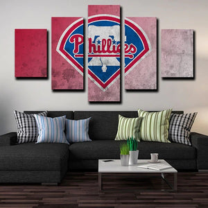 Philadelphia Phillies Colorful Wall Canvas