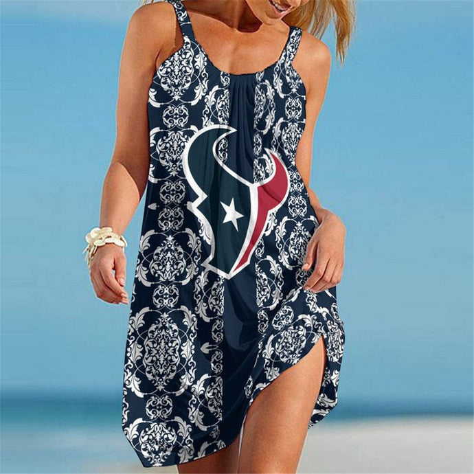 Houston Texans Women Casual Beach Dress