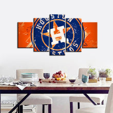 Load image into Gallery viewer, Houston Astros Paint Splash 5 Pieces Wall Painting Canvas 2