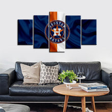 Load image into Gallery viewer, Houston Astros Fabric Flag Style 5 Pieces Wall Painting Canvas