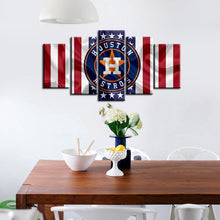 Load image into Gallery viewer, Houston Astros American Flag Look 5 Pieces Wall Painting Canvas