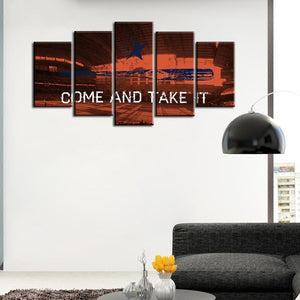 Houston Astros Come and Take It 5 Pieces Wall Painting Canvas