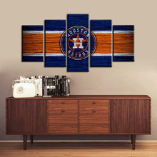 Load image into Gallery viewer, Houston Astros Wooden 5 Pieces Wall Painting Canvas