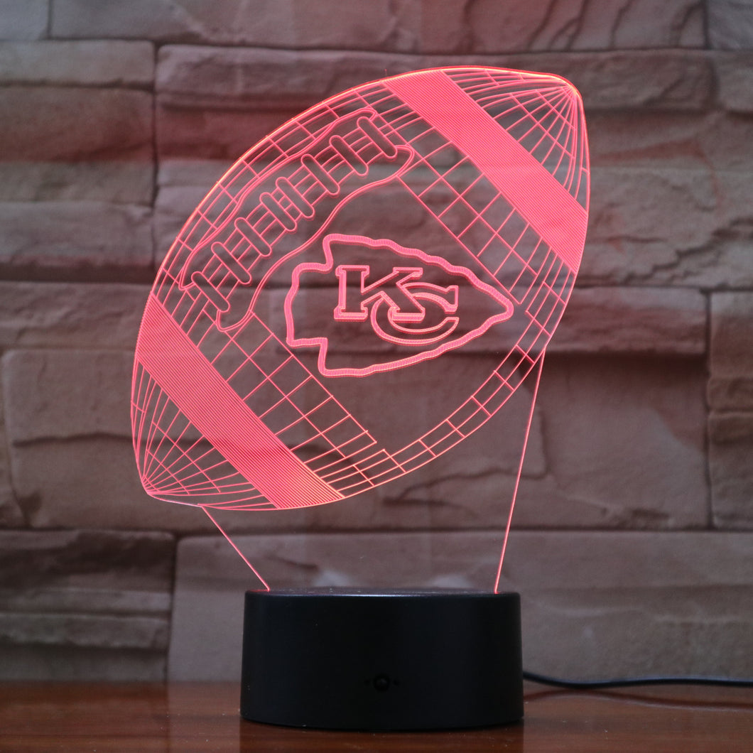 Kansas City Chiefs 3D Illusion LED Lamp 2
