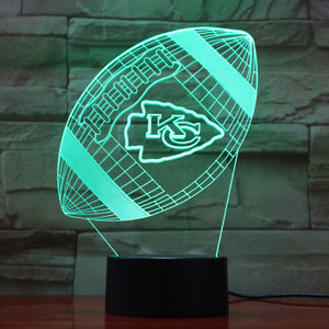 Kansas City Chiefs 3D Illusion LED Lamp 2