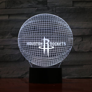 Houston Rockets 3D Illusion LED Lamp