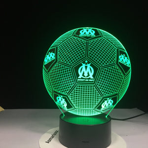 Olympique de Marseille 3D Illusion LED Lamp