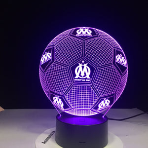 Olympique de Marseille 3D Illusion LED Lamp