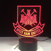 Load image into Gallery viewer, West Ham United 3D LED Lamp