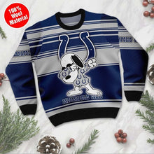 Load image into Gallery viewer, Indianapolis Colts Dabbing Snoopy Ugly Christmas Sweatshirt