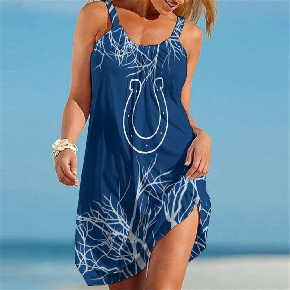 Indianapolis Colts Women Casual Beach Dress