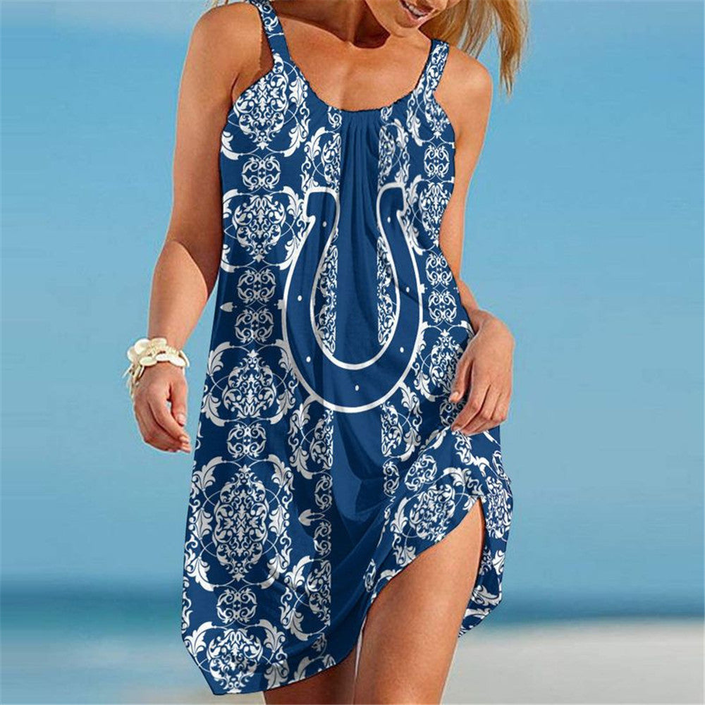 Indianapolis Colts Women Casual Beach Dress