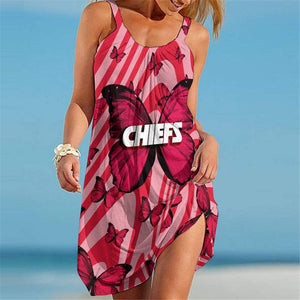 Kansas City Chiefs Women Butterfly Beach Dress