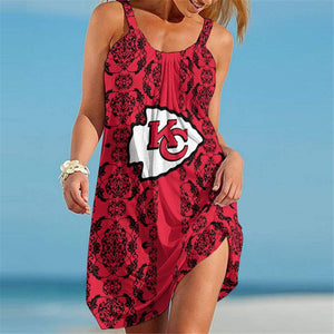 Kansas City Chiefs Women Casual Beach Dress