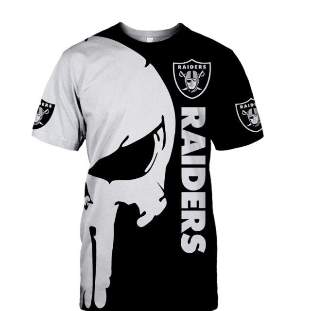 Las Vegas Raiders Skull 3D T-Shirt